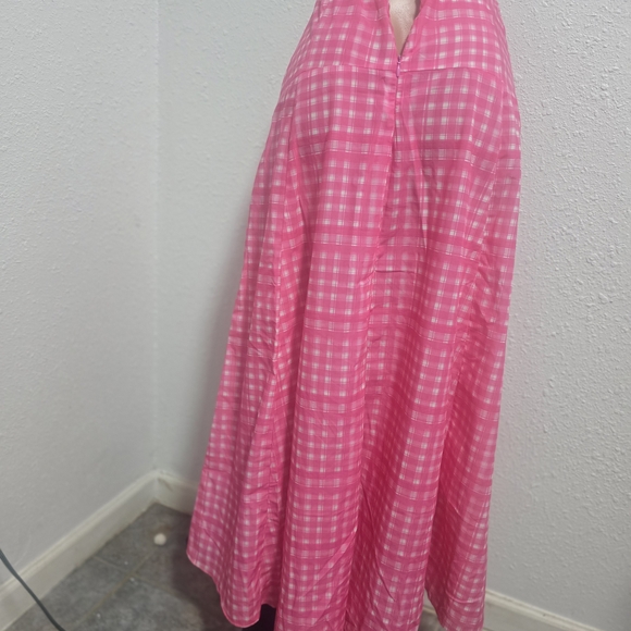 Pink Plaid Women's Skirt - Picture 4 of 5